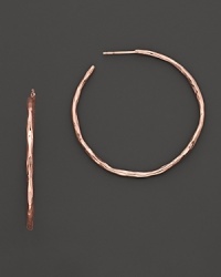 From the Rosé collection, hammered hoop earrings in rose gold. Designed by Ippolita. From the Rosé collection, hammered hoop earrings in rose gold. Designed by Ippolita.