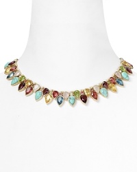 A striking statement piece in 14-karat gold plate. We love this colorful beaded necklace from Lauren Ralph Lauren tossed over a plain white tee or under a preppy collar. A striking statement piece in 14-karat gold plate. We love this colorful beaded necklace from Lauren Ralph Lauren tossed over a plain white tee or under a preppy collar.