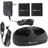 Midland AVP4 Dual Desktop Charger with 2 Rechargeable Battery Packs and Vehicle Adapter Midland AVP4 Dual Desktop Charger with 2 Rechargeable Battery Packs and Vehicle Adapter
