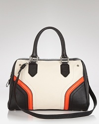 Milly's signature poise comes calling in this satchel, richly crafted of leather and designed for modern accessorizing with a spacious shape. Milly's signature poise comes calling in this satchel, richly crafted of leather and designed for modern accessorizing with a spacious shape.