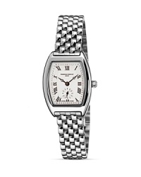 The Frédérique Constant Art Deco collection of tonneau-shaped wristwatches is a modern yet classic and timeless interpretation of the Art Deco style of the 1920s. The Frédérique Constant Art Deco collection of tonneau-shaped wristwatches is a modern yet classic and timeless interpretation of the Art Deco style of the 1920s.