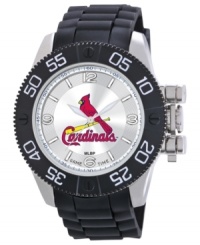 Root for your team 24/7 with this sporty watch from Game Time. Features a St. Louis Cardinals logo at the dial. Root for your team 24/7 with this sporty watch from Game Time. Features a St. Louis Cardinals logo at the dial.