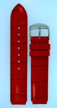 JP Leatherworks Alligator Grain Leather Watchband Fits Philip Stein Large Size 2, 20mm Cherry Red With Spring Bars JP Leatherworks Alligator Grain Leather Watchband Fits Philip Stein Large Size 2, 20mm Cherry Red With Spring Bars