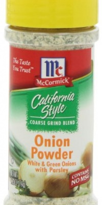 McCormick California Style Coarse Grind Blend Onion Powder, White and Green Onions with Parsley, 2.62 Ounce Unit McCormick California Style Coarse Grind Blend Onion Powder, White and Green Onions with Parsley, 2.62 Ounce Unit