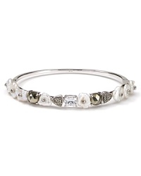 Judith Jack's pearl collar bracelet with cubic zirconia stations sparkles with timeless charm. Wear this stunning, vintage-inspired adornment for an instant wow factor. Judith Jack's pearl collar bracelet with cubic zirconia stations sparkles with timeless charm. Wear this stunning, vintage-inspired adornment for an instant wow factor.