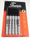 Sharpie Permanent Marker, Fine Point, Black, Pack of 5