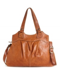 Boho chic in a hobo shape, the Napoli purse features vertical pleats, hand-crafted stitching and antiqued brass hardware on buttery leather. Designed with double handles and a detachable shoulder strap for versatile wear. Boho chic in a hobo shape, the Napoli purse features vertical pleats, hand-crafted stitching and antiqued brass hardware on buttery leather. Designed with double handles and a detachable shoulder strap for versatile wear.