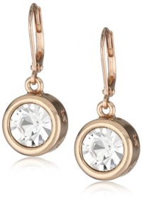 T Tahari Rose Gold-Tone and Crystal Drop Earrings T Tahari Rose Gold-Tone and Crystal Drop Earrings