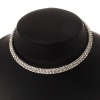 2-Row Swarovski Crystal Choker Necklace (Silver Plated)