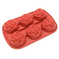 Freshware 6-Cavity Mini Rose Mold and Baking Pan Freshware 6-Cavity Mini Rose Mold and Baking Pan