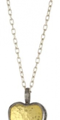 GURHAN Amulet Silver and High Karat Gold Heart Pendant Necklace GURHAN Amulet Silver and High Karat Gold Heart Pendant Necklace