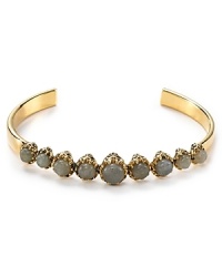 Equal parts pretty and punk. House of Harlow's plated cuff lends a killer dose of cool, cast in rose gold and accented by Gothic skull-shaped stations. Equal parts pretty and punk. House of Harlow's plated cuff lends a killer dose of cool, cast in rose gold and accented by Gothic skull-shaped stations.