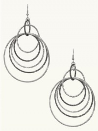 GUESS Textured Multi Orbital Hoop Earrings, SILVER GUESS Textured Multi Orbital Hoop Earrings, SILVER