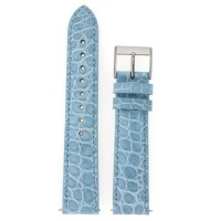 Ladies' Genuine Crocodile Watch Band Baby Blue 16mm Watchband Built-In Spring Bars Ladies' Genuine Crocodile Watch Band Baby Blue 16mm Watchband Built-In Spring Bars