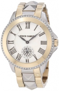 Vince Camuto Women's VC/5049SVTT Two-Tone Round Swarovski Crystal Accented Two-Tone Bracelet Watch Vince Camuto Women's VC/5049SVTT Two-Tone Round Swarovski Crystal Accented Two-Tone Bracelet Watch