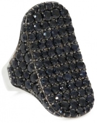 Elizabeth and James Saddle Collection Black Sapphire Sterling Silver Knuckle Ring, Size 8 Elizabeth and James Saddle Collection Black Sapphire Sterling Silver Knuckle Ring, Size 8