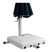 Southern Patio Blowmolded Base For Offset Umbrella, White Southern Patio Blowmolded Base For Offset Umbrella, White