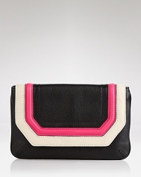 The trick to getting it day-to-night right? Bold accessories like this Milly clutch, crafted of leather and designed with an optional shoulder strap for endless versatility. The trick to getting it day-to-night right? Bold accessories like this Milly clutch, crafted of leather and designed with an optional shoulder strap for endless versatility.
