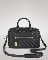 You'll be sitting city-pretty with this quilted leather satchel from Marc Jacobs. This textured bag epitomizes ladylike luxe, so carry it to dress up denim in the daytime. You'll be sitting city-pretty with this quilted leather satchel from Marc Jacobs. This textured bag epitomizes ladylike luxe, so carry it to dress up denim in the daytime.