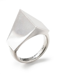 Drawing on architectural influences, Elizabeth and James creates something fiercely modern for the finger. Build an edgy look around this shapely bauble. Drawing on architectural influences, Elizabeth and James creates something fiercely modern for the finger. Build an edgy look around this shapely bauble.
