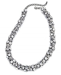 Everything is illuminated with this chic all-around necklace from Charter Club. Heavily embellished with glass accents, you'll light up the night. Crafted in hematite tone mixed metal. Approximate length: 16 inches + 3-inch extender. Everything is illuminated with this chic all-around necklace from Charter Club. Heavily embellished with glass accents, you'll light up the night. Crafted in hematite tone mixed metal. Approximate length: 16 inches + 3-inch extender.