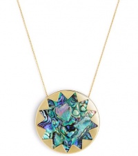 House of Harlow 1960 Sunburst Abalone Gold Pendant Necklace House of Harlow 1960 Sunburst Abalone Gold Pendant Necklace