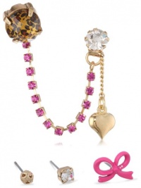 Betsey Johnson A Day at the Zoo Leopard and Bow 5-Set Stud Earrings Betsey Johnson A Day at the Zoo Leopard and Bow 5-Set Stud Earrings