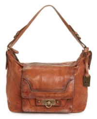 Frye's Western-inspired Cameron hobo bag has heritage appeal and chic details - supple distressed leather, front flap pocket - for a look that's at home on the range and in the boutique. Frye's Western-inspired Cameron hobo bag has heritage appeal and chic details - supple distressed leather, front flap pocket - for a look that's at home on the range and in the boutique.