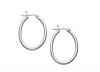 Giani Bernini Sterling Silver Earrings, Plain Oval Hoop Earrings