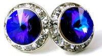 12MM Iridescent Jewel Tone Heliotrope Violet, Blue & Green Swarovski Crystal Elements Round Rondelle Stud Earrings, Hypoallergenic Posts 12MM Iridescent Jewel Tone Heliotrope Violet, Blue & Green Swarovski Crystal Elements Round Rondelle Stud Earrings, Hypoallergenic Posts