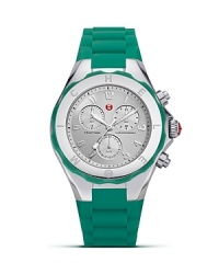 Michele's statement watches have a sweet side. In sporty silicone with an oversized case, this boldly hued Jelly Bean keeps time while it keeps on trend. Michele's statement watches have a sweet side. In sporty silicone with an oversized case, this boldly hued Jelly Bean keeps time while it keeps on trend.