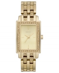 A ravishingly regal timepiece adorned with crystal accents from DKNY. A ravishingly regal timepiece adorned with crystal accents from DKNY.