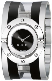 Gucci Women's YA112414 Twirl Medium Black and Transparent Acetate Bangle Watch Gucci Women's YA112414 Twirl Medium Black and Transparent Acetate Bangle Watch