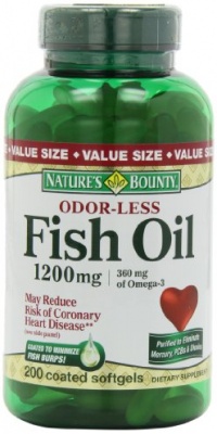 Nature's Bounty Odorless Fish Oil 1200mg (value Size), 200-Count, Omega 3 Nature's Bounty Odorless Fish Oil 1200mg (value Size), 200-Count, Omega 3