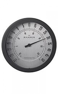 Skagen 5 Black Case Silver Dial Wall thermometer #CL-WT05SBS Skagen 5 Black Case Silver Dial Wall thermometer #CL-WT05SBS