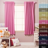 Solid Thermal Insulated Blackout Curtain 63L- 1 Set-PINK Solid Thermal Insulated Blackout Curtain 63L- 1 Set-PINK
