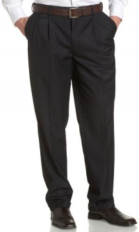 Louis Raphael ROSSO Men's Poly Viscose Super 150S Luxe Twill Hidden Extension Pleated Dress Pant,Dark Navy,36x32 Louis Raphael ROSSO Men's Poly Viscose Super 150S Luxe Twill Hidden Extension Pleated Dress Pant,Dark Navy,36x32