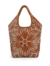 THE LOOKBraided leather shoulder strapsFloral laser cut leatherMagnetic top closureOne inside open leather pocketOne inside zip pocket with logo pullInside logo detailTHE MEASUREMENTShoulder straps, 9 drop14½W X 19½H X 3DTHE MATERIALLeatherMicrofiber liningORIGINMade in Italy THE LOOKBraided leather shoulder strapsFloral laser cut leatherMagnetic top closureOne inside open leather pocketOne inside zip pocket with logo pullInside logo detailTHE MEASUREMENTShoulder straps, 9 drop14½W X 19½H X 3DTHE MATERIALLeatherMicrofiber liningORIGINMade in Italy
