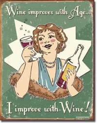 Schonberg - Wine Improved Metal Tin Sign , 12x16 Schonberg - Wine Improved Metal Tin Sign , 12x16