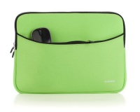 iPearl 13-inch Soft Neoprene Sleeve Case for MacBook & UltraBook laptop (built-in external pocket) - GREEN iPearl 13-inch Soft Neoprene Sleeve Case for MacBook & UltraBook laptop (built-in external pocket) - GREEN