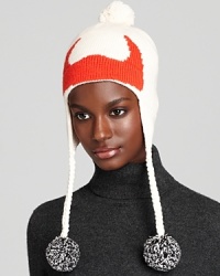Unleash your inner bad-girl with kate spade new york's devilish ear flap hat. Unleash your inner bad-girl with kate spade new york's devilish ear flap hat.