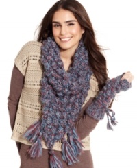 Go for a soft touch with these extra-cozy, bubble stitch gloves from Collection XIIX that feature a fingerless design. Perfect for texting or phoning friends when you're out and about. Go for a soft touch with these extra-cozy, bubble stitch gloves from Collection XIIX that feature a fingerless design. Perfect for texting or phoning friends when you're out and about.