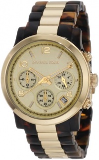 Michael Kors Women's MK5138 Tortoise and Gold Runway Watch Michael Kors Women's MK5138 Tortoise and Gold Runway Watch