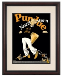 Some good old-fashioned team spirit. Purdue football fans can keep the cheer going from one season to the next with this handsomely framed program cover from their 1928 Northwestern game. Some good old-fashioned team spirit. Purdue football fans can keep the cheer going from one season to the next with this handsomely framed program cover from their 1928 Northwestern game.
