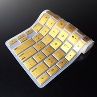 TopCase METALLIC GOLD Keyboard Silicone Cover Skin for Macbook 13-Inch Unibody (A1342/WHITE) with TOPCASE Mouse Pad TopCase METALLIC GOLD Keyboard Silicone Cover Skin for Macbook 13-Inch Unibody (A1342/WHITE) with TOPCASE Mouse Pad