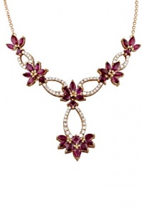 Effy Jewlery Gemma Rose Gold Ruby and Diamond Necklace, 5.3 TCW Effy Jewlery Gemma Rose Gold Ruby and Diamond Necklace, 5.3 TCW