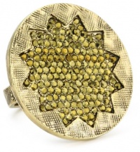 House of Harlow 1960 Medium Sunburst Gold-Colored Pave Ring, Size 6 House of Harlow 1960 Medium Sunburst Gold-Colored Pave Ring, Size 6