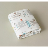 Dwellstudio Fitted Crib Sheet, Skyline Dwellstudio Fitted Crib Sheet, Skyline