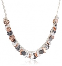Nine West In The Groove Tri-Tone Textured Shaky Frontal Necklace, 16+2 extender Nine West In The Groove Tri-Tone Textured Shaky Frontal Necklace, 16+2 extender