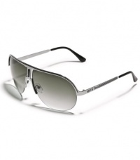G by GUESS Rimless Aviator With Striped Temple, GUNMETAL G by GUESS Rimless Aviator With Striped Temple, GUNMETAL